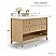 42" Single Bathroom Vanity in American Oak Finish with Alpine White Quartz Top
