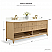 72" Double Bathroom Vanity in American Oak Finish with Alpine White Quartz Top