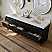 72" Bath Vanity Set in Black Oak Finish with Alpine White Quartz Top