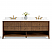 84" Double Bath Vanity Set in Chestnut Oak Finish with Alpine White Quartz Top