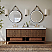 84" Double Bath Vanity Set in Chestnut Oak Finish with Alpine White Quartz Top