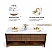 84" Double Bath Vanity Set in Chestnut Oak Finish with Alpine White Quartz Top