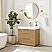  36" Free-standing Single Bath Vanity in Washed Ash Grey with White Integrated Stone Sink Top