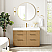 48" Free-standing Single Bath Vanity in Washed Ash Grey with White Integrated Stone Sink Top