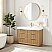  48" Free-standing Single Bath Vanity in Washed Ash Grey with White Integrated Stone Sink Topv