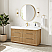  60" Free-standing Single Bath Vanity in Washed Ash Grey with White Integrated Stone Sink Top