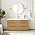  60" Free-standing Single Bath Vanity in Washed Ash Grey with White Integrated Stone Sink Top