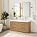  60M" Free-standing Double Bath Vanity in Washed Ash Grey with White Integrated Stone Sink Top