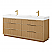 72" Free-standing Double Bath Vanity in Washed Ash Grey with White Integrated Stone Sink Top