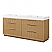 72" Free-standing Double Bath Vanity in Washed Ash Grey with White Integrated Stone Sink Top