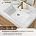 72" Free-standing Double Bath Vanity in Washed Ash Grey with White Integrated Stone Sink Top