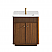 30" Single Sink Bath Vanity in Natural Walnut with White Grain Composite Stone Top