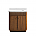 30" Single Sink Bath Vanity in Natural Walnut with White Grain Composite Stone Top