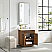 30" Single Sink Bath Vanity in Natural Walnut with White Grain Composite Stone Top
