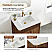 30" Single Sink Bath Vanity in Natural Walnut with White Grain Composite Stone Top