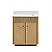 30" Single Sink Bath Vanity in Washed Ash Grey with White Grain Composite Stone Top