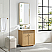 30" Single Sink Bath Vanity in Washed Ash Grey with White Grain Composite Stone Top