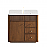 36" Single Sink Bath Vanity in Natural Walnut with White Grain Composite Stone Top