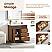 36" Single Sink Bath Vanity in Natural Walnut with White Grain Composite Stone Top