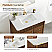 36" Single Sink Bath Vanity in Natural Walnut with White Grain Composite Stone Top