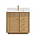 36" Single Sink Bath Vanity in Washed Ash Grey with White Grain Composite Stone Top