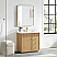 36" Single Sink Bath Vanity in Washed Ash Grey with White Grain Composite Stone Top