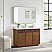  48" Single Sink Bath Vanity in Natural Walnut with White Grain Composite Stone Top