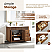  48" Single Sink Bath Vanity in Natural Walnut with White Grain Composite Stone Top