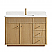  48" Single Sink Bath Vanity in Washed Ash Grey with White Grain Composite Stone Top