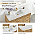  48" Single Sink Bath Vanity in Washed Ash Grey with White Grain Composite Stone Top