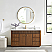 60" Single Sink Bath Vanity in Natural Walnut with White Grain Composite Stone Top