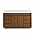 60" Single Sink Bath Vanity in Natural Walnut with White Grain Composite Stone Top