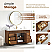 60" Single Sink Bath Vanity in Natural Walnut with White Grain Composite Stone Top