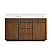 60M" Double Sink Bath Vanity in Natural Walnut with White Grain Composite Stone Top