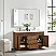 60M" Double Sink Bath Vanity in Natural Walnut with White Grain Composite Stone Top