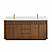 72" Double Sink Bath Vanity in Natural Walnut with White Grain Composite Stone Top