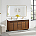 72" Double Sink Bath Vanity in Natural Walnut with White Grain Composite Stone Top