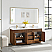 72" Double Sink Bath Vanity in Natural Walnut with White Grain Composite Stone Top