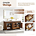 72" Double Sink Bath Vanity in Natural Walnut with White Grain Composite Stone Top