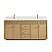 72" Double Sink Bath Vanity in Washed Ash Grey with White Grain Composite Stone Top