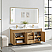72" Double Sink Bath Vanity in Washed Ash Grey with White Grain Composite Stone Top