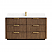 60" Single Sink Bath Vanity in Oak Light Walnut with White Grain Composite Stone Top
