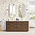 72" Double Sink Bath Vanity in Oak Light Walnut with White Grain Composite Stone Top