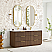 72" Double Sink Bath Vanity in Oak Light Walnut with White Grain Composite Stone Top