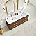 72" Double Sink Bath Vanity in Oak Light Walnut with White Grain Composite Stone Top