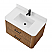 36" Single Wall Mounted Bathroom Vanity in Toasted Walnut, with Countertop Options and Hardware Option