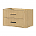 36" Single Wall Mounted Bathroom Vanity in Scandinavian Oak, with Countertop Options and Hardware Option