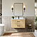 36" Single Wall Mounted Bathroom Vanity in Scandinavian Oak, with Countertop Options and Hardware Option