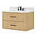 36" Single Wall Mounted Bathroom Vanity in Scandinavian Oak, with Countertop Options and Hardware Option