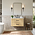 36" Single Wall Mounted Bathroom Vanity in Scandinavian Oak, with Countertop Options and Hardware Option